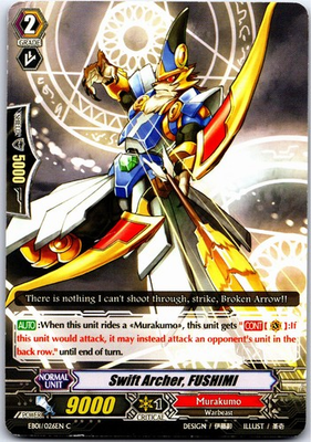 #ad SWIFT ARCHER FUSHIMI EB01 026EN C CARDFIGHT VANGUARD HP $1.99