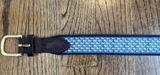 Boy's Vineyard Vines Whale Canvas Club Belt 28 inches Blue