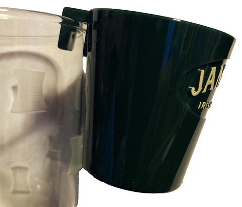 Jameson Irish Whiskey hitchhiker hook shot glass sidecar acrylic PET RESCUE