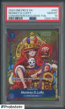 2024 One Piece EN Convention Exclusive Foil #043 Monkey D Luffy PSA 10 GEM MINT