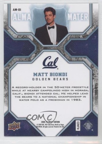 2009-10 Upper Deck Draft Edition Alma Mater Blue 37/99 Matt Biondi #AM-BI 0e1 - Picture 2 of 3