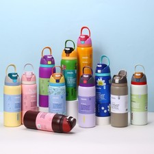 Owala Freesip Bottle Water Bottle Stainless Steel 24oz 32oz Multicolor Blue Bow/