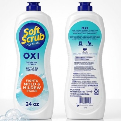Soft Scrub Multi-Purpose Cleanser, Surface Cleaner 24 Fluid Ounces 2 Pack