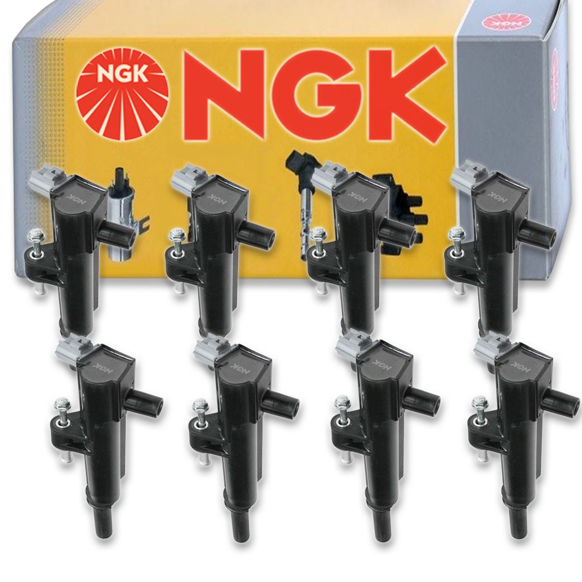 8 pcs NGK Ignition Coil for 2008-2009 Jeep Commander 4.7L V8 - Spark Plug dj