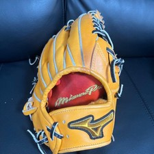 MizunoPro Order Hard Baseball Glove Orange High-Quality Leather Used