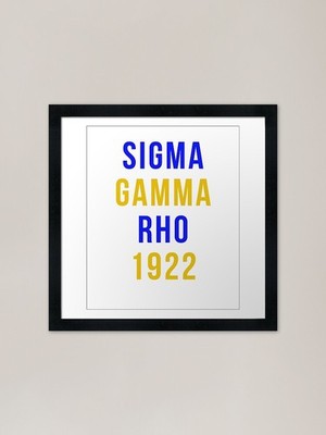 Sigma Gamma SGRHO Rho - Pretty Pood gerahmtes Wandbild Poster Leinwanddruck Bild
