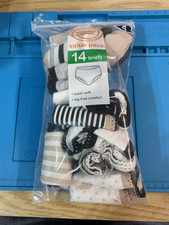 Wonder Nation Girls Briefs 14 Pack Size 4 Multicolor Cotton Super Soft Tag-Free