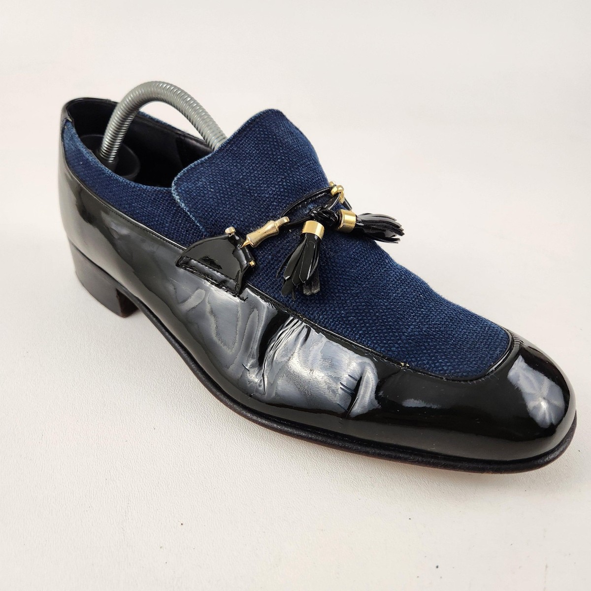 Johnston & Murphy Aristocrat Shoes Mens 9.5 Black Patent 