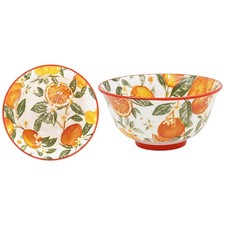 Fine China Bowl 12cm Oranges and Lemons Citrus Fruit Dessert Cereal Dish Gift