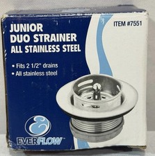 Bar Prep Sink Junior Duo Stainless Steel Drain Assembly Strainer Basket Everflow