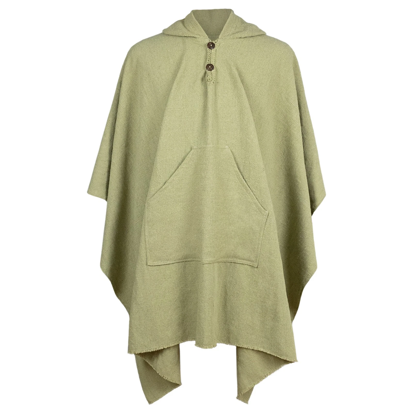 HANDWOVEN 100% LLAMA WOOL HOODED PONCHO OLIVE GREEN – UNISEX WITH POCKET
Opens in a new window or ta