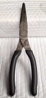 Snap On 97ACF Grey Handle Talon Grip Needle Nose Pliers Pre Owned Nice!!