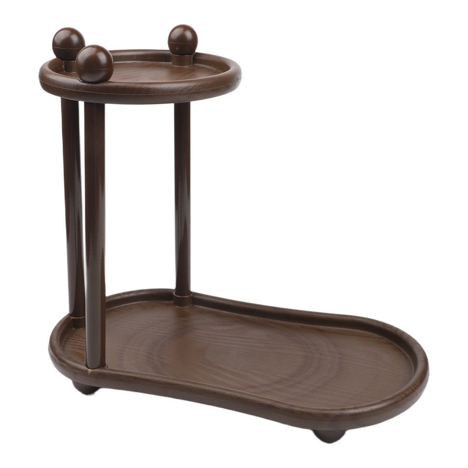 Two Tier Coffee Rack Double Tier Storage Rack for Coffee Station or Bathroom 33.5x30x20cm ...