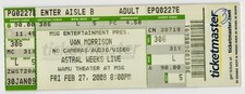 2009 Van Morrison Full Complete Concert Ticket Stub New York NY
