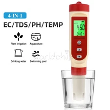 4-In-1 PH TDS EC Temperature Meter Tester Water Quality Test Pen for Hydroponic