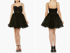 Mac Duggal Beaded Strap Bustier Sequin Mini Dress 10 NWOT