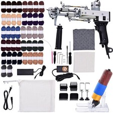 Rug Tufting Gun Starter Kit Cut Pile Carpet Weaving Machine Kit with Frame