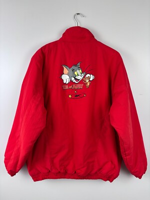 Mens Reebok x Tom Jerry Puffer Jacket Red Size XXL