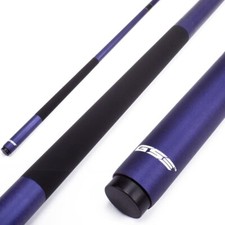 USED. 58" 2-Piece Fiberglass Graphite Composite Billiard Pool Cue 18oz - Blue