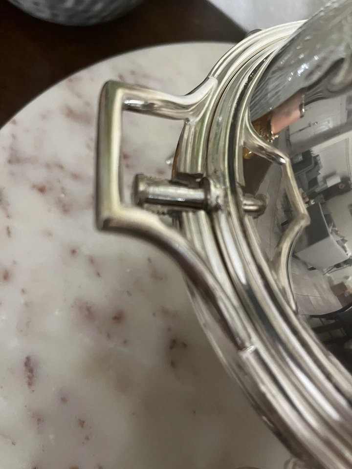 Antiguo calentador de alimentos con tapa enrollable domo plateado - diseño de calabaza/corona (raro) Foto 4 de 4