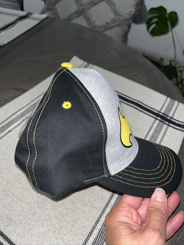 Kids Hat Baseball Cap Batman Adjustable OSFM Black Grey Yellow DC WB - Picture 5 of 5