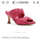 $450 La CANADIENNE PRIMO HI LEATHER SANDAL Made In Spain Floor Model US7 EU37.5 — photo 2
