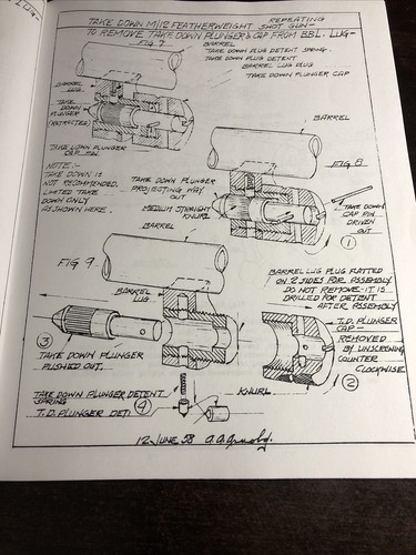 Sequence Of Take Down And Assembly Operations Winchester Model 12 Featherweight - Picture 8 of 16