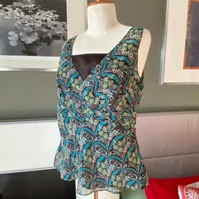 - LOFT V-Neck Floral Sleeveless Top US 10P