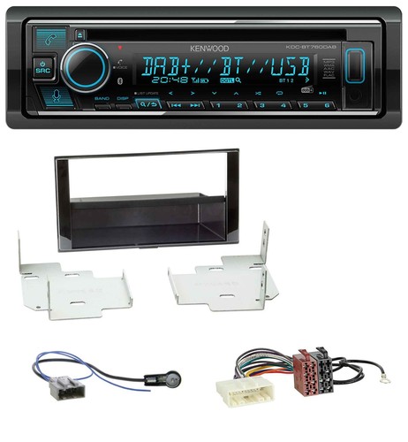 Kenwood MP3 Bluetooth DAB USB CD Autoradio für Nissan Micra (2013-2017) piano