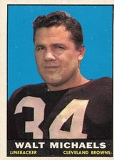 WALT MICHAELS 1961 TOPPS FOOTBALL #75
