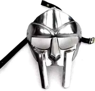 MF Doom Mask Gladiator Mad-villain 18G Mild Steel Face Armor Medieval Helmet - image 1 of 4