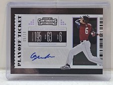 2019 Gunnar Henderson /18 Auto Panini Contenders Playoff Ticket Orioles Pre-RC
