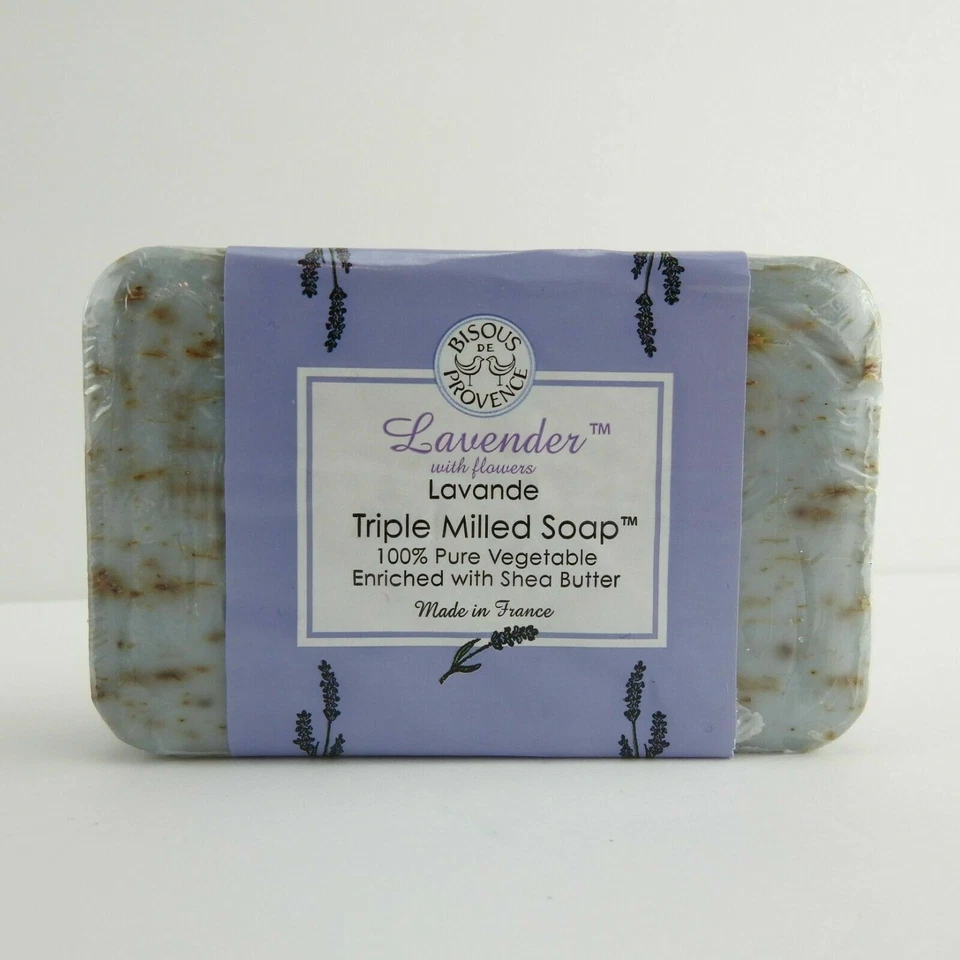 4 Bars Trader Joes Bisous de Provence Lavender Triple Milled Soap  - Image 2 of 2