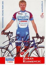 CYCLISME carte cycliste ZORAN KLEMENCIC équipe TACCONI emmegi 2002 signée