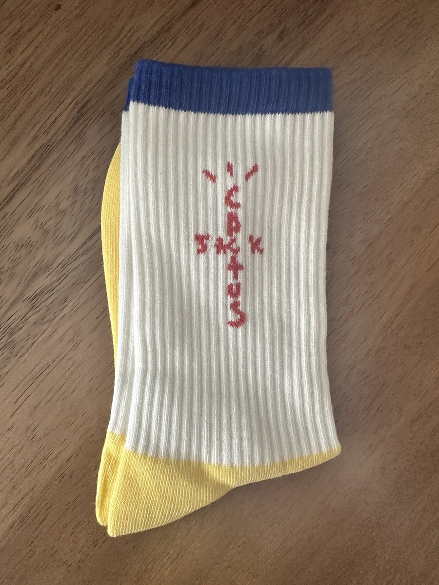 🌵🌵 CACTUS JACK Travis Scott Socks • Yellow White • Size
