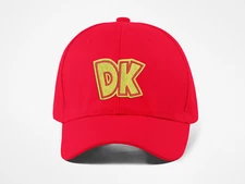 Donkey Kong DK Hat  Adjustable Gamer Colors Diddy Kong Mario Banana Retro Monkey