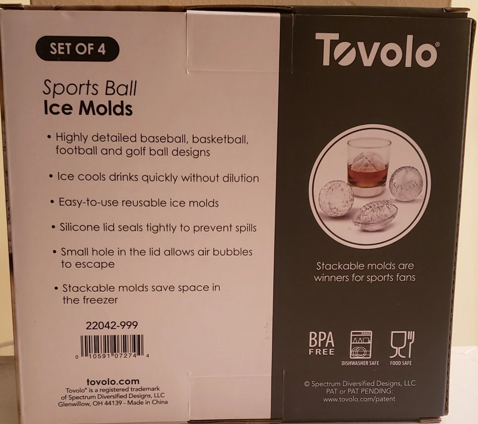 Ice Molds Sports Balls Set Of 4 Tovolo Brand - Image 2 of 3