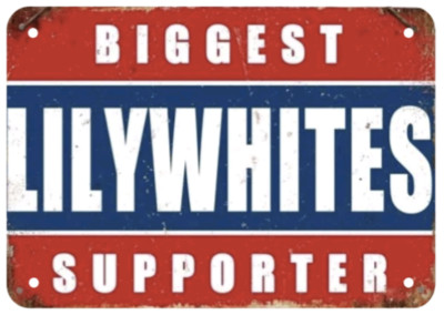 TOTTENHAM HOTSPUR SPURS LILYWHITES GRÖSSTE UNTERSTÜTZER METALLSCHILDPLAKETTE