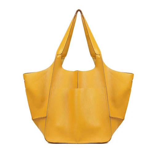 Women Large Capacity Soft Leather Casual Tote Shoulder Bag Retro Shopper Handbag - Picture 35 of 35