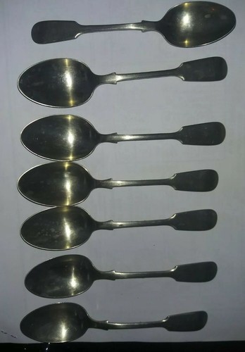 Lot of 7 - William Page & Co Early Silverplate Small Spoon Birmingham