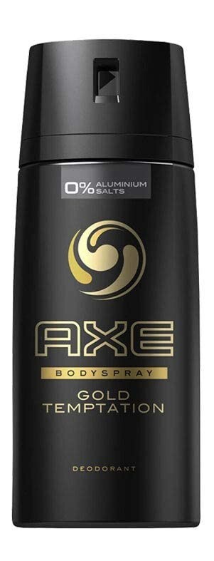 6 Pack Axe Gold Temptation Deodorant Body Spray for Men, 150ml / 5.07FL Oz X 6