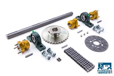 Fahrende Bierkiste Hinterachse 600 Mm Stahl 36Z SET PRO / Drift Trike
