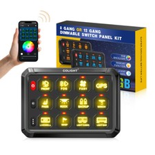 8 / 12 Gang APP RGB Switch Panel LED Light Bar Electronic Relay System Boat SUV