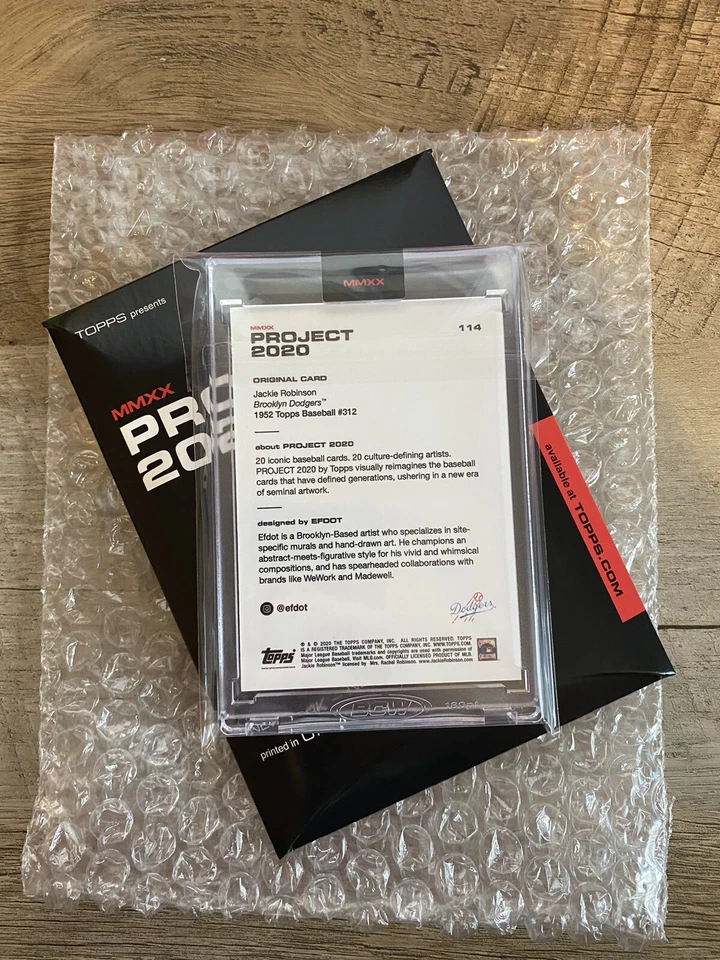 Topps Project 2020 Jackie Robinson Card #114 by Efdot - Brooklyn Dodgers - Image 2 of 2