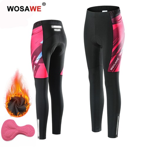 Pantaloni lunghi da ciclismo donna calzamaglie imbottiti riflettenti  Inverno | eBay