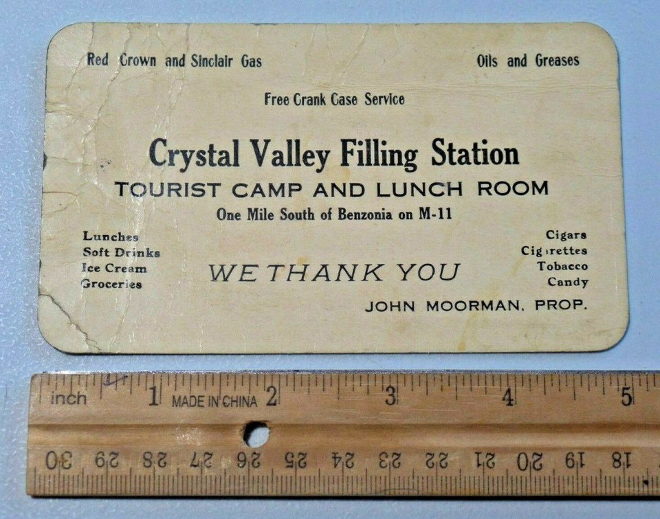 Crystal Valley Filling Station Benzonia MI Old Gas Station Business