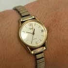 Vintage Timex Quartz Womens Wrist Watch Gold Tone Analog Date New Battery