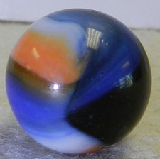  15270m Vintage Peltier Glass Swirl Marble .66 Inches Near Mint 