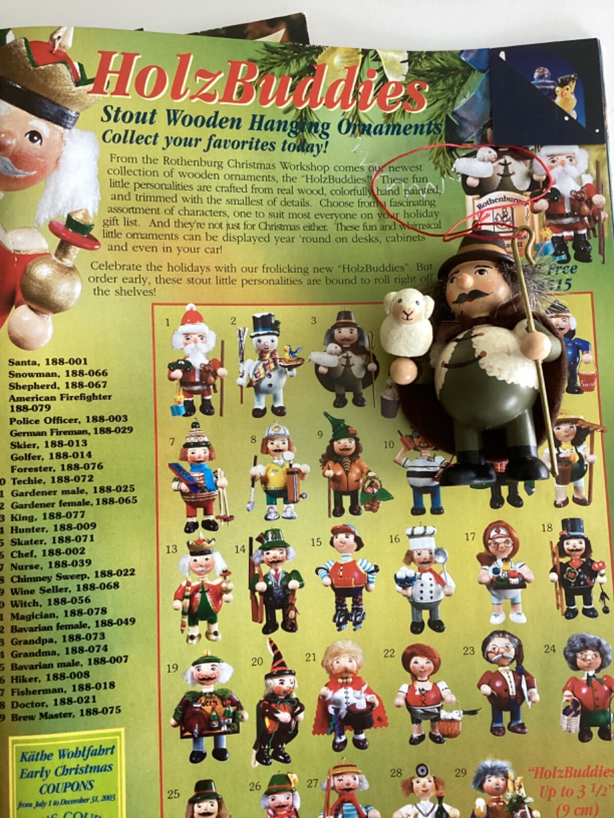 Lot (7) KATHE WOHLFAHRT Wood Christmas OrnamentsGermany eBay