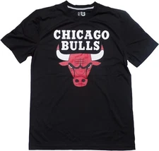UNK Chicago Bulls Men's Black Primary Logo Performance T-shirt (M)
